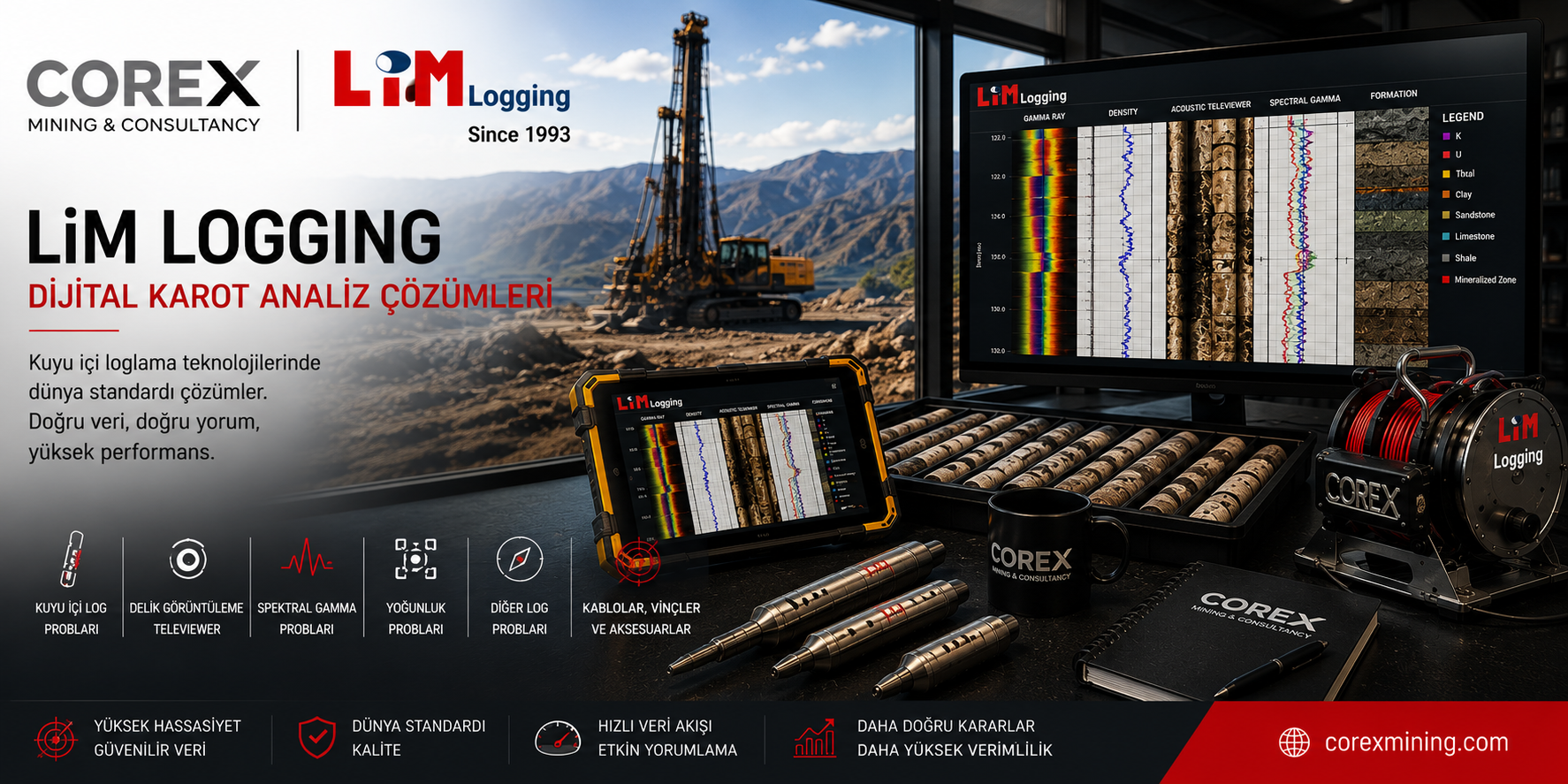 LIM Logging Yeraltı Görüntüleme ve Kuyu Loglama Sisteml